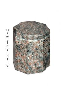Natuursteen mini urn graniet achthoekig
