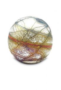 Bolvormige mini urn van kristalglas 'Terra'