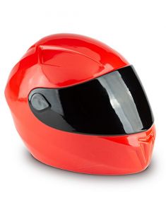 Motorhelm urn rood