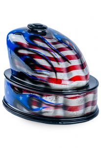 Handgemaakte biker benzinetank urn 'America'