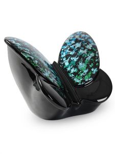 Glasfiber vlinder urn | groen