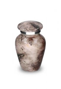 Kleine roze urn 'Elegance' met natuursteenlook