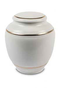 Urn van porselein 'Classica' met dubbele goudkleurige boord