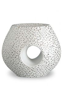 Porseleinen urn 'Platinum'
