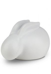 Dieren urn konijntje mat wit