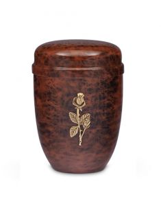 Urn van metaal bruin 'Roos'
