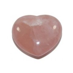 Geslepen stenen hart roze kwarts