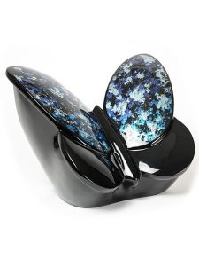 Glasfiber vlinder urn | blauw