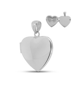 Zilveren (925) hartmedaillon voor foto en as