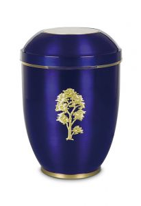 Urn van staal blauw 'Boom'