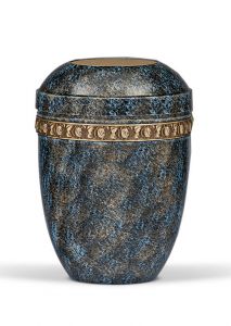 Urn van staal grijsblauw