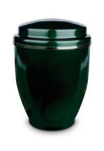 Groene metalen urn