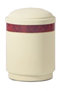 Stalen urn crème