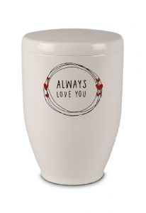 Metalen urn 'Love you always'