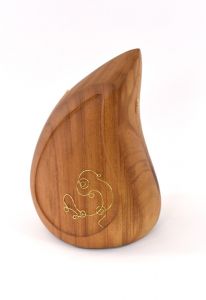 Houten urn 'Traandruppel'