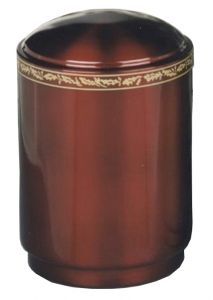 Metalen urn rood