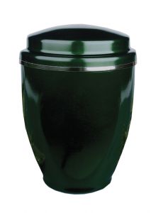 Groene metalen urn