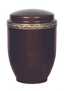 Metalen urn donkerrood