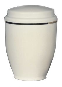 Metalen urn wit