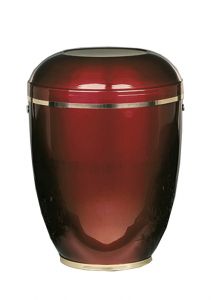 Urn van staal rood