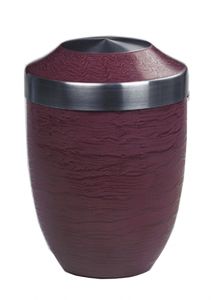 Urn van staal rood