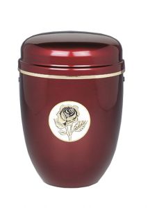 Urn van staal rood 'Roos'