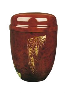 Urn van staal rood 'Riet'