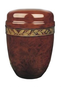 Urn van metaal rood met band