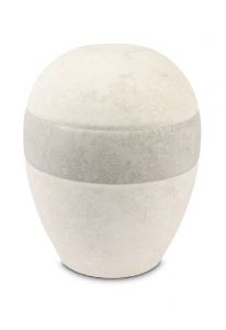 Porseleinen urn 'Planet' crème-tortora