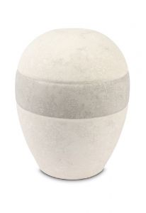 Porseleinen urn 'Planet' crème-tortora