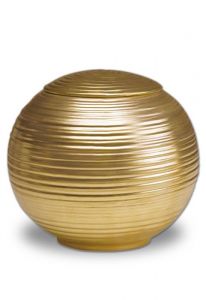 Urn porselein goudkleurig 'Bol'