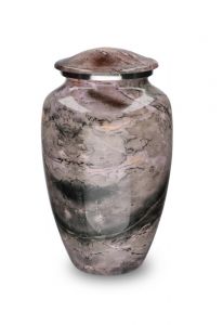 Aluminium urn 'Elegance' roze natuursteenlook