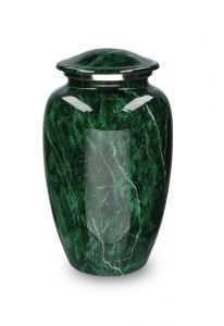 Aluminium urn 'Elegance' groene natuursteenlook