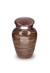 Kleine urn 'Elegance' met houtlook