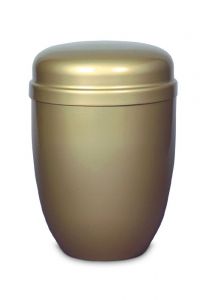 Goudkleurige urn van metaal