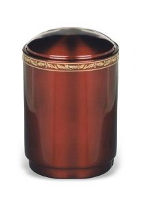 Metalen urn rood