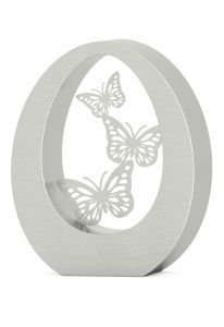 RVS mini urn 'Oval butterflies'