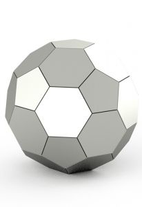 RVS voetbal urn