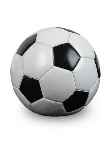 Glasfiber voetbal urn | zwart en wit