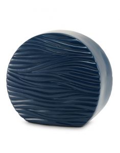Keramische urn 'Soft Waves' blauw