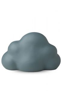 Wolk mini urn van keramiek blauw