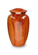 Aluminium urn 'Elegance' met houtnerf