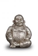 Boeddha mini urn zilverkleurig