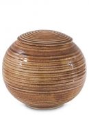 Urn porselein 'Sfera' - Roestbruin - handgeschilderd