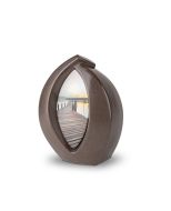 Keramische mini urn ‘Forever Framed’ donkerbruin - personaliseerbaar met afbeelding
