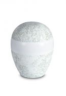 Porseleinen mini urn 'Planet' - Marine Water reliëf - groen