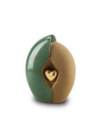 Keramische mini urn 'Hart'