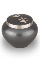 Dierenurn met twee zilverkleurige pootafdrukken | small