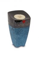 Handgemaakte mini urn 'Gonia' blue