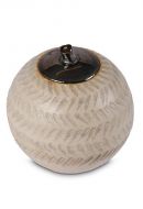 Handgemaakte keramische mini urn | Almost white
